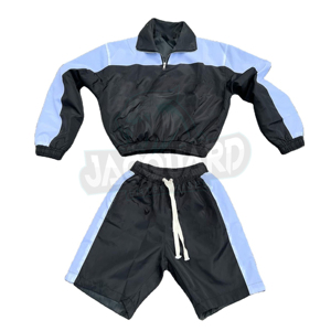 ชุดเซ็ตเสื้อฮู้ดซิปและกางเกงขาสั้นผู้ชายแบบ OEM สั่งทำได้ ขายดี คุณภาพสูง ผลิตจากไนลอน กันลม รุ่นใหม่ล่าสุด - Product Image 2