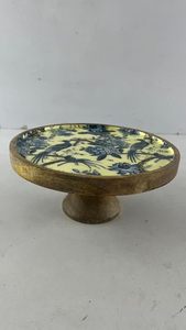 Round Wooden <b>Cake</b> <b>Stand</b> Handmade Dessert Platter Reusable <b>Cake</b> Pedestal for Wedding Party Table Decor - Product Image 5
