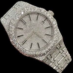 Fashion <b>Mens</b> Iced Moissanite Diamond Gems Stones <b>Watch</b> VVS Clarity <b>Quartz</b> Hip-Hop Style Customized Man's Made <b>Watch</b> - Product Image 4