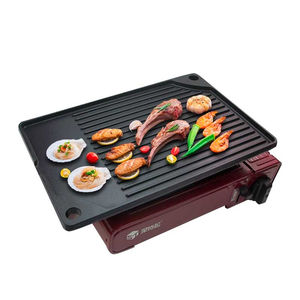 High Quality Double Hole Durable Rectangular Aluminum Alloy Grill Pan <b>Cast</b> <b>Iron</b> Cookware Griddle Bbq <b>Plate</b> - Product Image 1