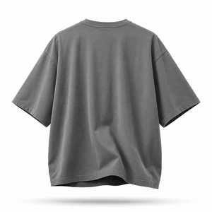 เสื้อยืดฮาโลวีนผู้ชายทรงโอเวอร์ไซส์ สีเทา ผ้าฝ้าย พิมพ์ลายฟักทอง หลุมศพ ค้างคาว ปราสาท แขนสั้น สไตล์ลำลอง โกธิค สตรีทแวร์ - Product Image 3
