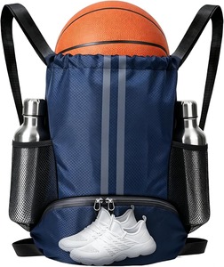 Drawstring Gym Backpack with Shoe Compartment Sports String Bag for Soccer Basketball Swimming Beach Travel Men Women Wholesale - Product Image 1