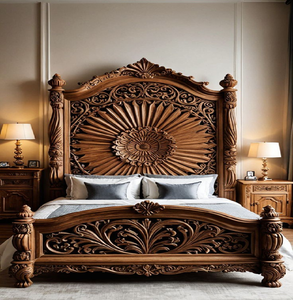 Les sculptures audacieuses inspirées des feuilles apportent une touche de nature dans votre maison avec ce lit unique. Disponible aux prix de gros. - Product Image 5