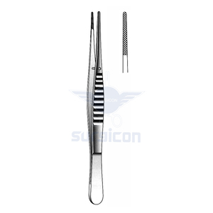 Pinzas de Waugh para Aplicación de Apósitos, 20 cm / 8 Pulgadas, Acero Inoxidable, Instrumento Quirúrgico con Puntas Finas Dentadas para Cirugía General - Product Image 1