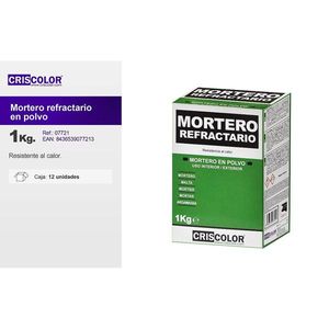 Criscolor Mortaio Refrattario in Polvere 1Kg Resistente al Calore per Uso Interno ed Esterno - Product Image 1