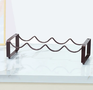 Estante Metálico para Botellas de Vino, Estante de Almacenamiento para Mostrador de Restaurante, Estante para Botellas de Vino Personalizado, Artesanía de Alta Calidad - Product Image 1