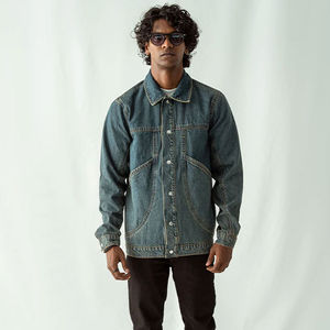 Unisex High Performance Denim <b>Jacket</b> <b>Smart</b> Design Reliable Texture Casual Style for Wholesale Apparel Sourcing - Product Image 2