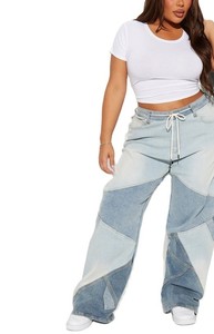 Pantalones Vaqueros Cargo para Mujer, Corte Holgado, Cintura Alta, con Múltiples Bolsillos, Estilo Casual, Pierna Ancha, Ropa Urbana, Diseño Personalizado - Product Image 2