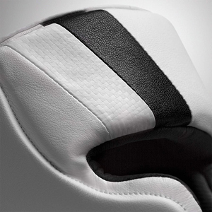 Casque de boxe Harry Johnson Production en cuir PU blanc unisexe, casque de protection sportif pour adulte, protection de la tête - Product Image 4