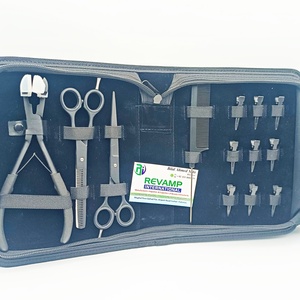 Kit Profesional de Herramientas para Extensiones de Cabello de Acero Inoxidable Color Negro, Pinzas para Cinta Adhesiva, Tijeras de Recorte, Clips y Peine - Product Image 5