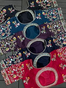 Tela de seda Rangoli india de última tendencia con bordado multicolor, sari elegante de estilo étnico para novias y bodas, para mujeres. - Product Image 6