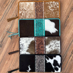 Main usiné et cheveux sur la mallette à bijoux en cuir de vachette/organisateur Western en cuir véritable Floral gland Portable voyage bijoux mallette de rangement - Product Image 3