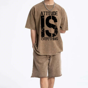 Men's 100% Pure Cotton Short Sleeve Summer Tracksuit Shirt <b>Sets</b> Latest Printed Solid Pattern Boy's Short <b>sets</b> - Product Image 5