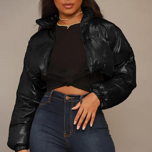 OEM 2026 New Arrival Winter Women <b>Thick</b> Shiny Long Sleeve Stand Collar Puffer <b>Jacket</b> Ladies Casual Bubble Puffer <b>Jacket</b> - Product Image 4