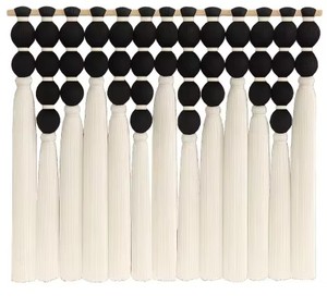 Tapiz Moderno de Algodón con Poste de Madera, Bola Esférica, Burbuja, Macramé, Arte de Pared Colgante, Decoración de Pared para Sala de Estar - Product Image 2