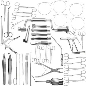Ensemble d'instruments de craniotomie FIDA, kit de chirurgie crânienne neurochirurgicale micro-moyenne, 38 pièces, outils chirurgicaux manuels réutilisables - Product Image 1