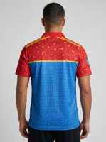 Tissu tricoté vintage décontracté pour homme, imprimé numérique, anti-plis, respirant, en polyester/coton, à manches courtes, pour chemise ODM