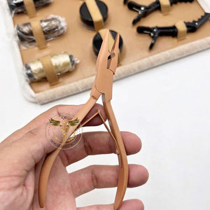 Professional 3 Hole <b>Bead</b> Press Plier – Custom Color stainless Steel Hair <b>Extension</b> Tool for Micro Ring <b>Bead</b> Crimping – Salon Use - Product Image 6