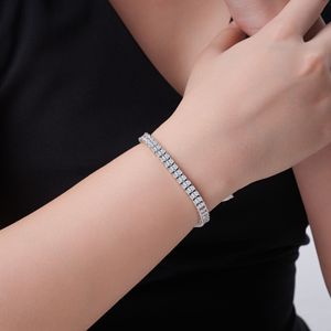 Moissanite Oval Sterling Silver Prong Set Tennis Bracelet GRA Certified Unisex Sparkling Wedding & Anniversary <b>Gift</b> - Product Image 3