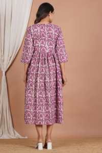 Vestido de Maternidad de Algodón para Mayoristas de la India con Acceso para Lactancia sin Cremallera, Túnica Larga Kimono Floral de Algodón para Mujer, Bata de Lactancia - Product Image 6