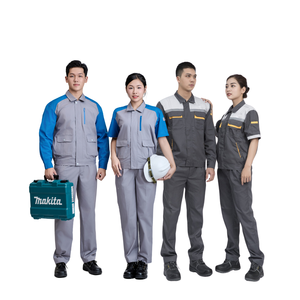 Uniformes de construction de champs pétroliers à manches longues de haute qualité ensembles de style de vêtements de travail respirants pour les travailleurs d'usine Direct FMF - Product Image 3