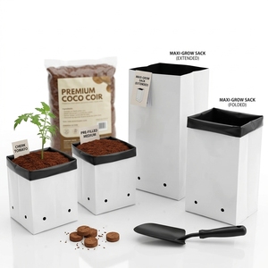 High Quality Plastic Grow <b>Bag</b> for Organic Vegetable Mushroom Grow Nursery Cultivation Hydroponics 1 gallon 15 x 15 x 18cm - Product Image 2