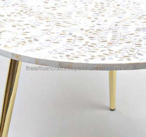 โต๊ะกาแฟประดับมุกทำด้วยมือดีไซน์แบบฝังที่ซับซ้อนของตกแต่งบ้านที่กลางเฟอร์นิเจอร์หรูหราไม่เหมือนใคร - Product Image 5