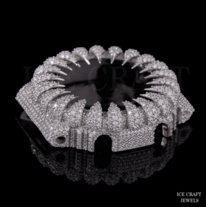 Bisel de reloj con incrustaciones de diamantes de moissanita VVS, accesorios de repuesto personalizados para la cubierta de la caja del reloj octogonal - Product Image 3