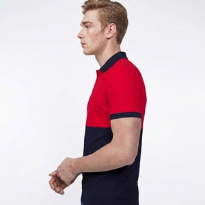 Polo à manches courtes pour homme, couleurs rouge et bleu marine, tissu Oxford en coton, style décontracté, vente en gros OEM - Product Image 4