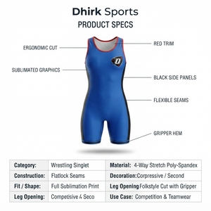 Combinaison de lutte pour femmes en tricot extensible, une pièce, pour la compétition et l'entraînement, OEM personnalisé - Product Image 5