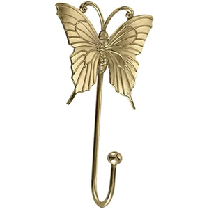 Ganchos y colgadores de diseño elegante con forma de rosa, hechos de metal de primera calidad, chapados en oro de alta calidad y pulidos hasta un brillo plateado. - Product Image 3