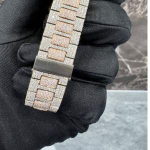 Reloj Unisex de Moissanita Helada Más Vendido, 40mm, Aleación, Fecha Automática, Diamante Incoloro de Alta Calidad, Estilo de Negocios, Venta al por Mayor - Product Image 3