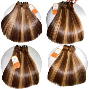 วิกผมตรงผสมสีเปียโนไฮไลท์สำหรับผมมนุษย์ Ombre - Product Image 4