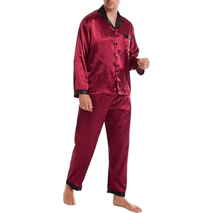 Casual Everyday <b>Men</b> Night Suit Short Sleeve V Neck Shorts <b>Set</b> Drawstring Waist Soft Breathable Lightweight Summer Sleepwear - Product Image 3
