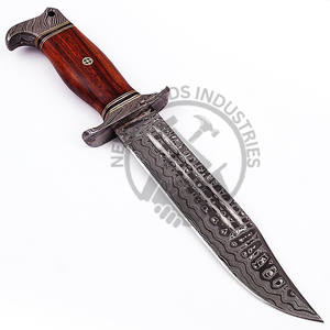 Couteau Bowie professionnel en acier Damas, neuf, sur mesure, couteau de survie pour le camping, lame fixe ultra-affûtée, couteau de chasse en plein air - Product Image 1