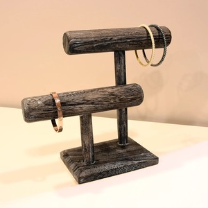 Wood Jewelry Stand with 12 Hoop <b>Earring</b> <b>Hooks</b> for Display and Storage - Product Image 2