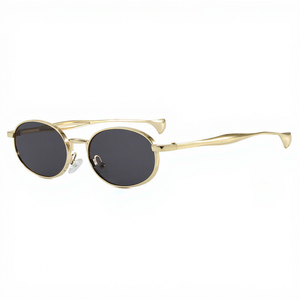 Oval Minimalist Small-Frame <b>Sunglasses</b> Arrival European & American Metal Retro <b>Sunglasses</b> Trendy <b>Sunglasses</b> for Stylish Looks - Product Image 4