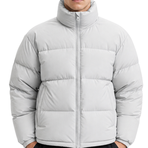 Fashionable Casual Puffer <b>Jacket</b> for <b>Men</b> & Women Winter Keep <b>Warm</b> Stand Collar Zipper Closure Windproof Eco-Friendly Custom Logo - Product Image 3