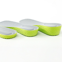 Semelles intérieures de sport en PU avec amorti 4D, absorption des chocs, tissu respirant pour chaussures de course et de marche longue distance
