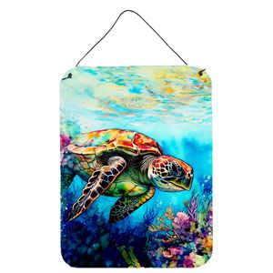 ของตกแต่งผนังโลหะอลูมิเนียม12X16หลากสีแบบใหม่ประตูเต่าทะเลแบบแขวนสำหรับห้องครัวบาร์ห้องน้ำระเบียงหน้าบ้าน - Product Image 1