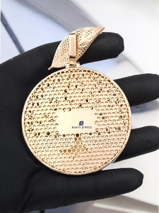 Colgante de Lujo con Diseño de Árbol de la Vida, con Incrustaciones de Moissanita, Estilo Hip Hop, en Acabado Oro Rosa, con Diamantes de Moissanita VVS, para Fiestas - Product Image 2