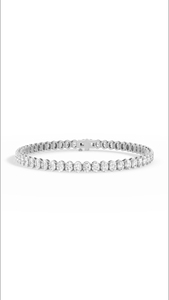 Bracelet tennis ovale de 7 pouces en diamant de laboratoire taillé, or 14 carats, vente en gros, fabricant OEM, bijoux fins personnalisés - Product Image 3