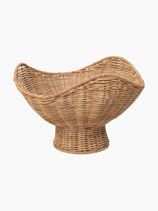 Bol en rotin tissé à la main, écologique, avec bords festonnés, style bohème, centre de table décoratif pour servir les aliments - Product Image 3