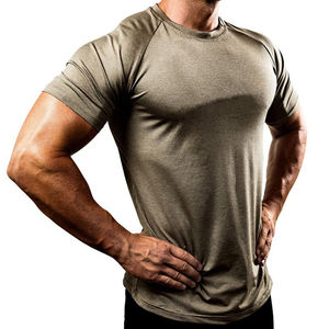 Camiseta de manga corta para hombre, camiseta ajustada superelástica para gimnasio y Fitness, camisetas para correr de verano, camisetas para entrenamiento, ropa Crossfit - Product Image 6