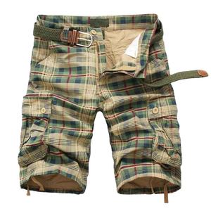 Pantalones Cortos Cargo de Lona Transpirables para Hombre, Talla Grande, Cierre con Cordón, Múltiples Bolsillos, Pantalones Cortos Casuales con Bolsillo para Teléfono - Product Image 1