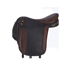 Sillín de caballo de carreras inglés multicolor personalizado diseño de piel de cuero puro de fabricante indio para uso en exteriores - Product Image 1