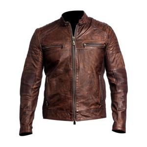 Luxury <b>Mens</b> <b>Leather</b> Bomber <b>Jacket</b> Premium Genuine <b>Leather</b> Modern Casual Everyday Outerwear Collection - Product Image 1