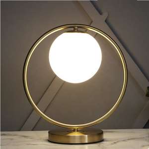 Lámpara de Mesa Ovalada, Lámpara de Mesa con Globo, Lámpara de Bola de Cristal, Lámpara de Mesa Moderna, Lámpara de Mesa Decorativa, Lámpara de Mesa Minimalista, Lámpara de Mesa Contemporánea - Product Image 4