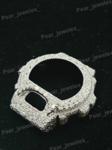 Lunette de montre personnalisée en moissanite pour boîtier de la série GA6900, cadran de montre et boîtier style Hip Hop sertis de diamants VVS - Product Image 4