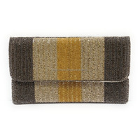 Pochette pour femme durable, porte-monnaie de soirée, pour fêtes et mariages, indienne, faite à la main, perlée et brodée, à usage décontracté, magnétique et portable